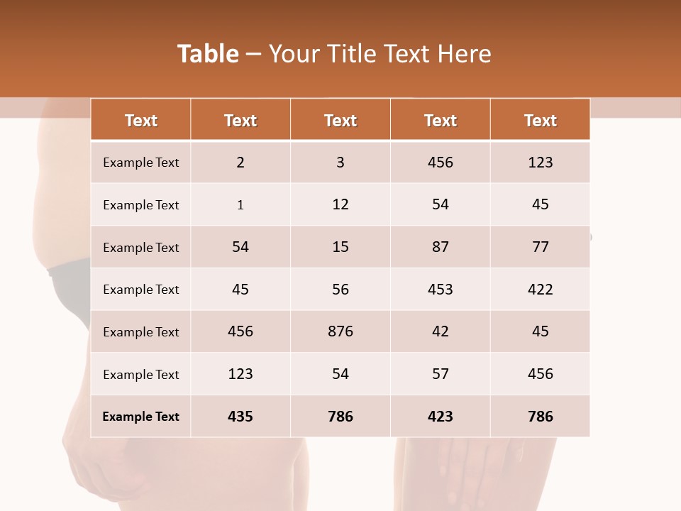 Isolated Woman Big PowerPoint Template