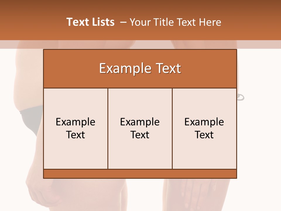 Isolated Woman Big PowerPoint Template