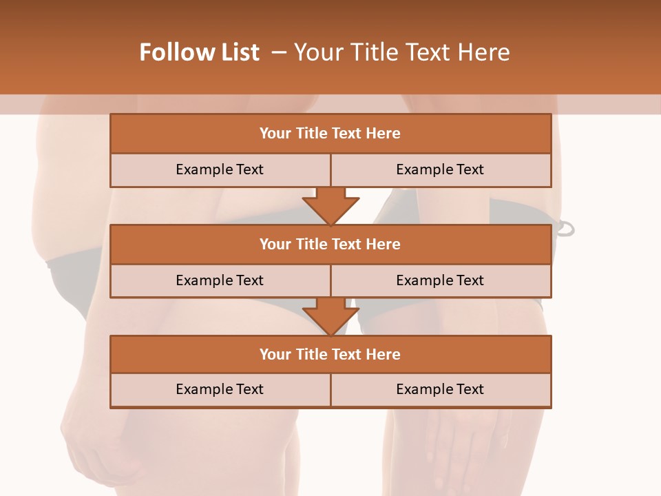Isolated Woman Big PowerPoint Template