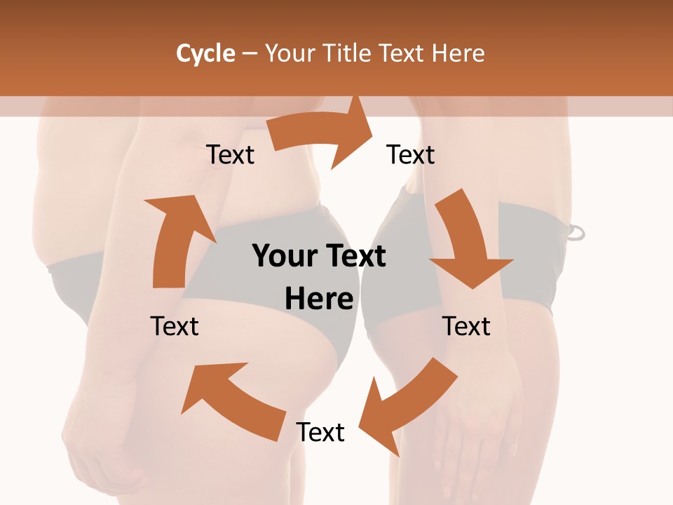 Isolated Woman Big PowerPoint Template