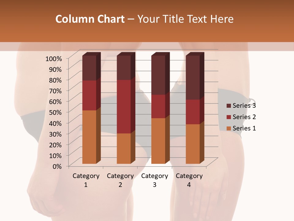 Isolated Woman Big PowerPoint Template