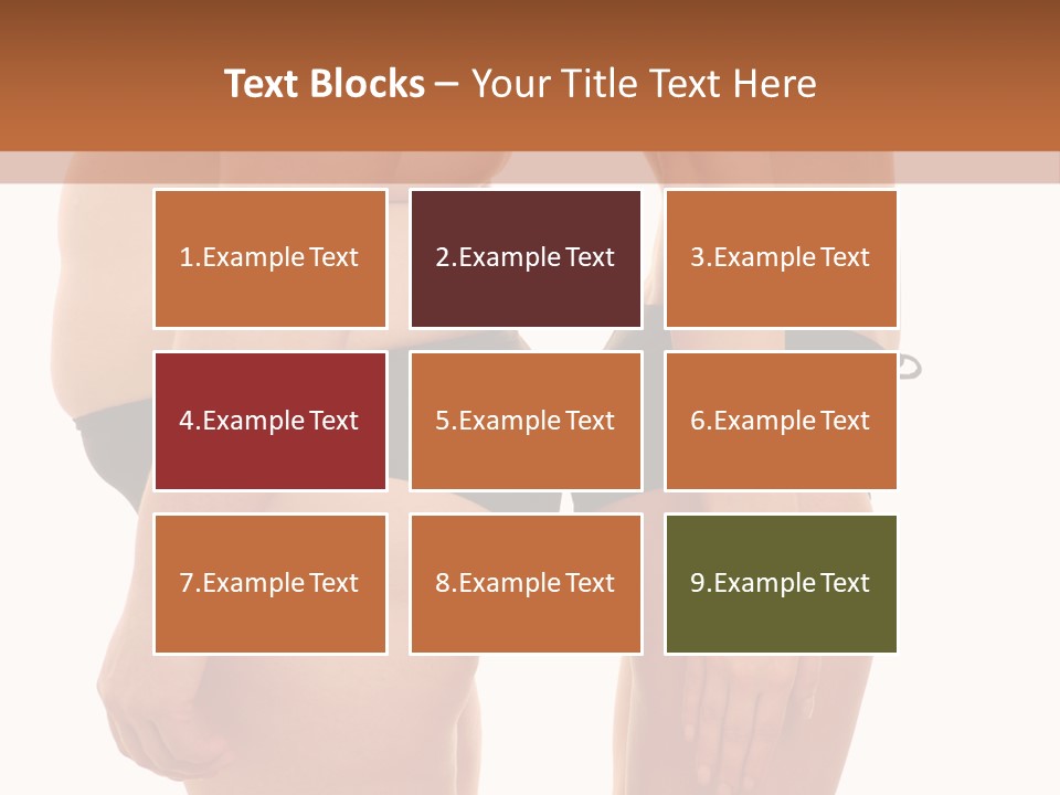 Isolated Woman Big PowerPoint Template