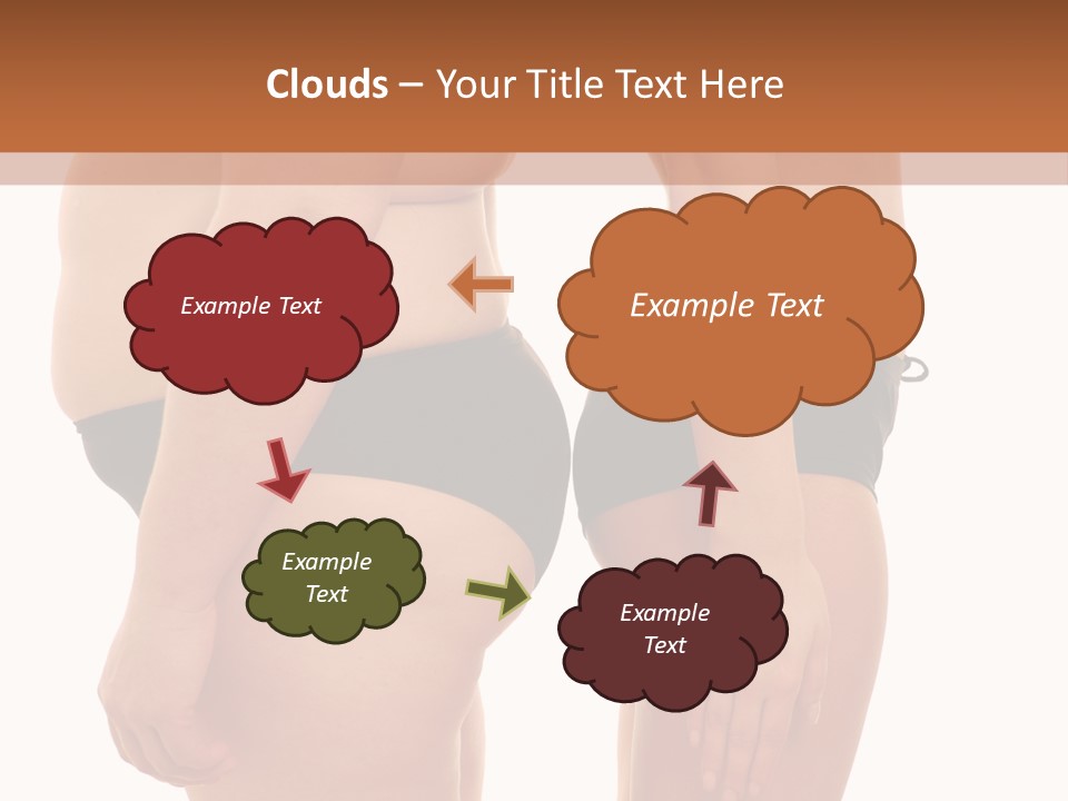 Isolated Woman Big PowerPoint Template