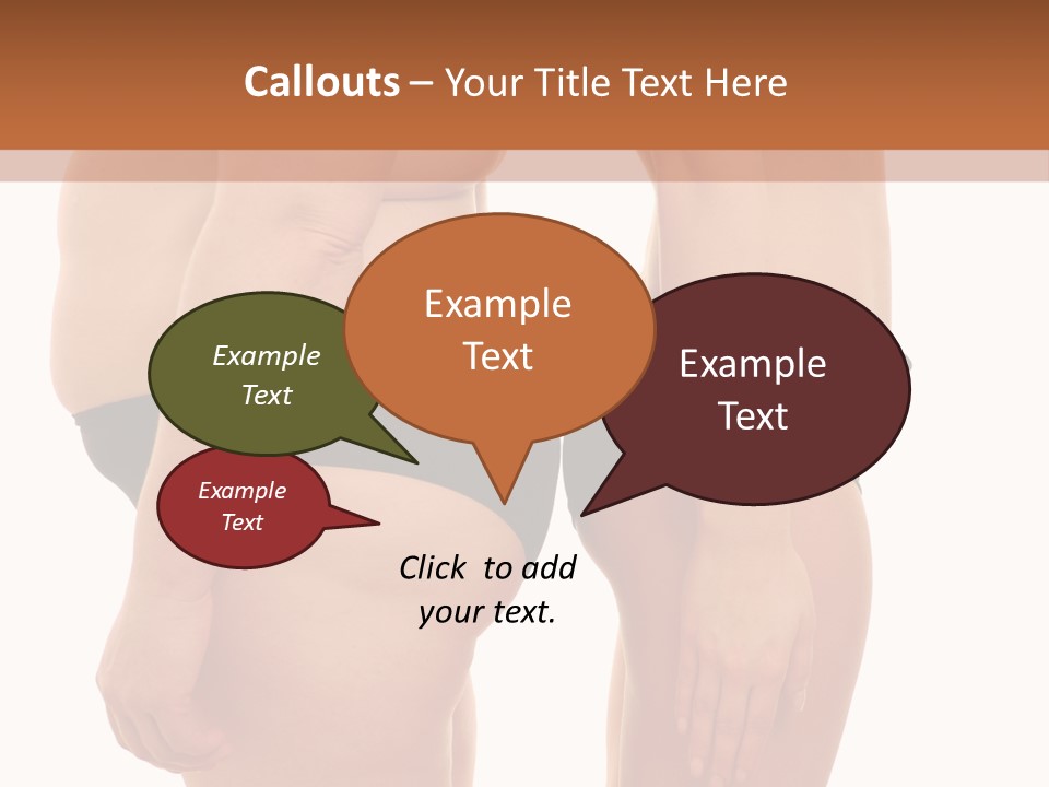 Isolated Woman Big PowerPoint Template