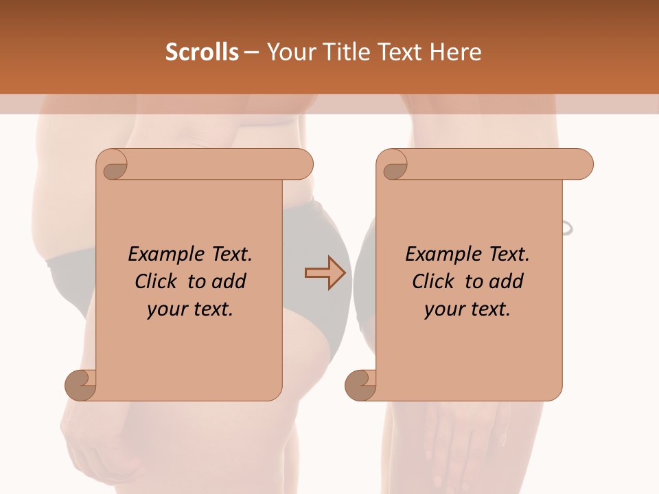 Isolated Woman Big PowerPoint Template