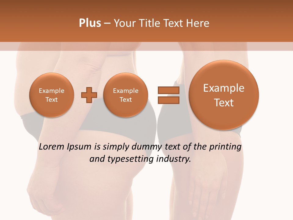 Isolated Woman Big PowerPoint Template