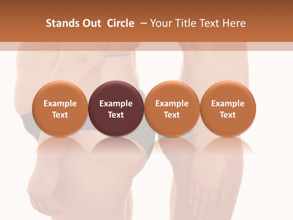 Isolated Woman Big PowerPoint Template