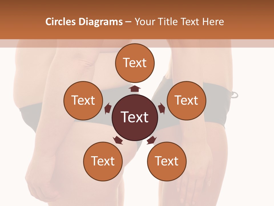 Isolated Woman Big PowerPoint Template