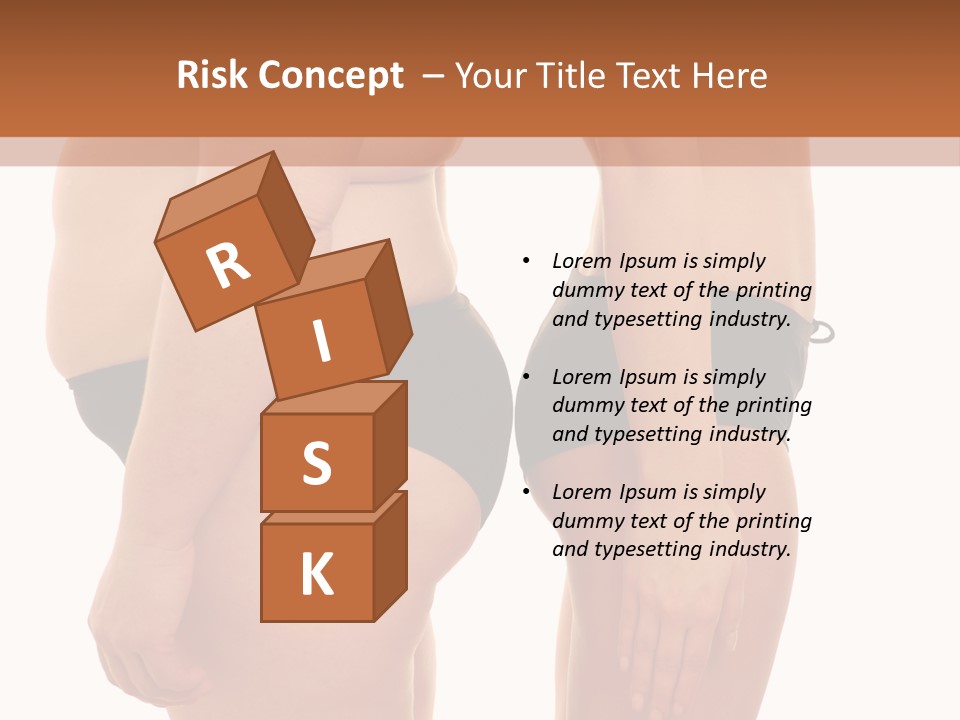 Isolated Woman Big PowerPoint Template