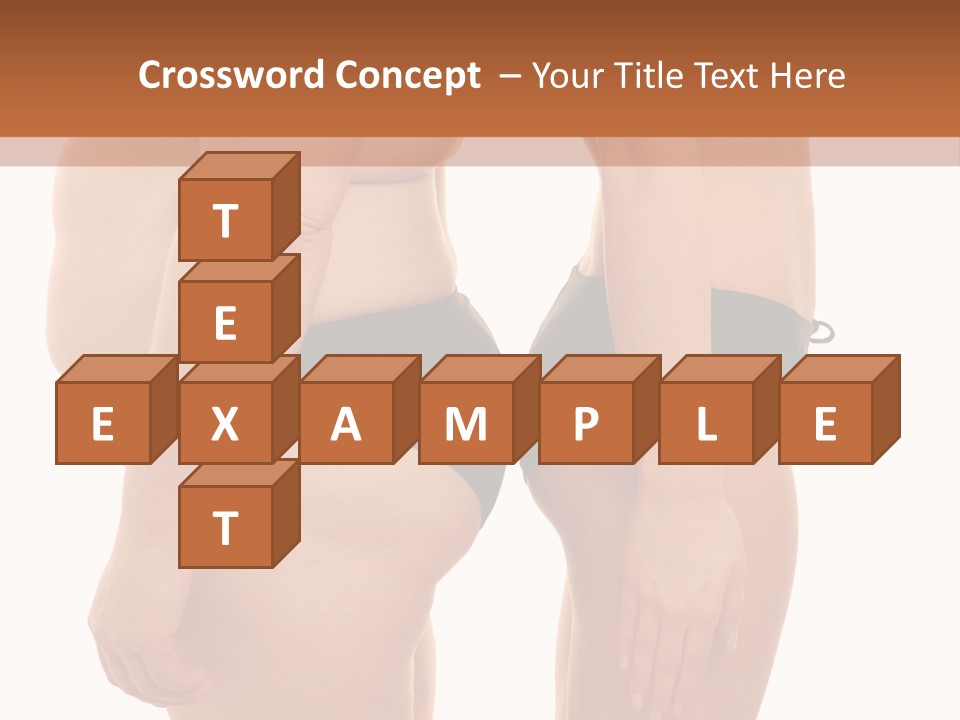 Isolated Woman Big PowerPoint Template