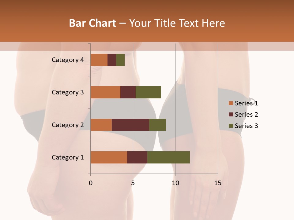 Isolated Woman Big PowerPoint Template