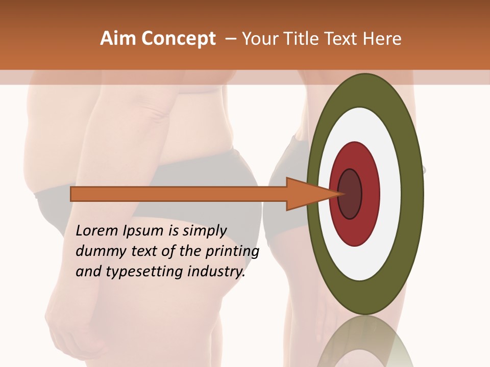 Isolated Woman Big PowerPoint Template