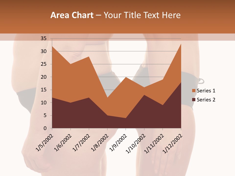 Isolated Woman Big PowerPoint Template