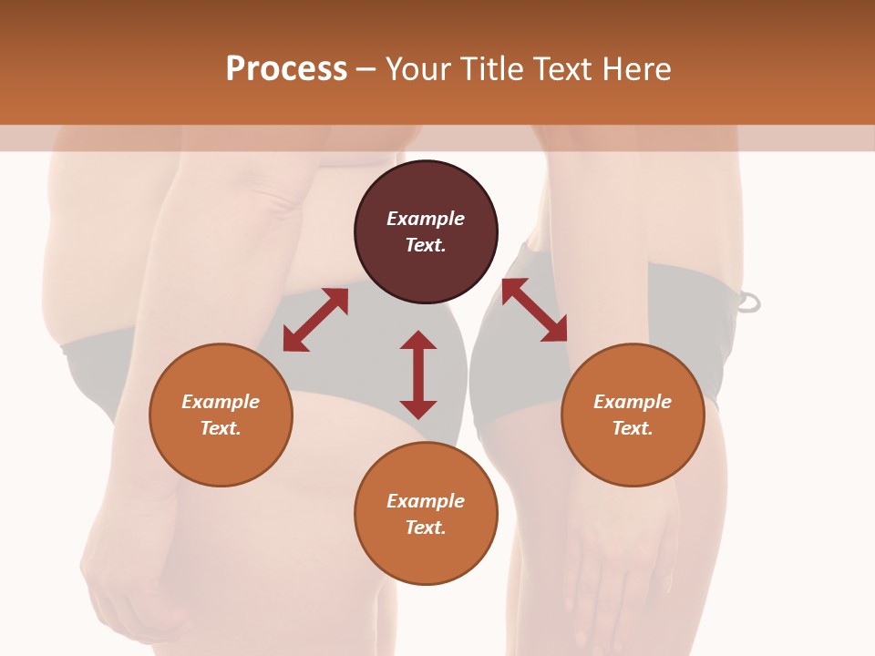 Isolated Woman Big PowerPoint Template