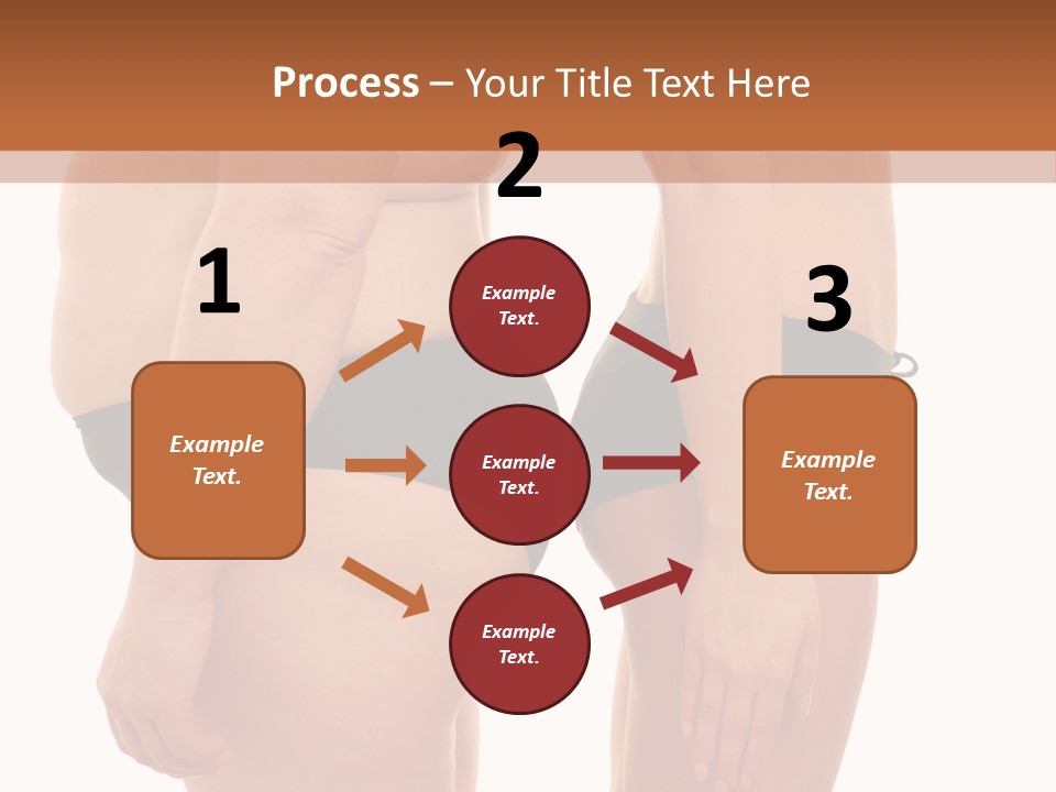 Isolated Woman Big PowerPoint Template