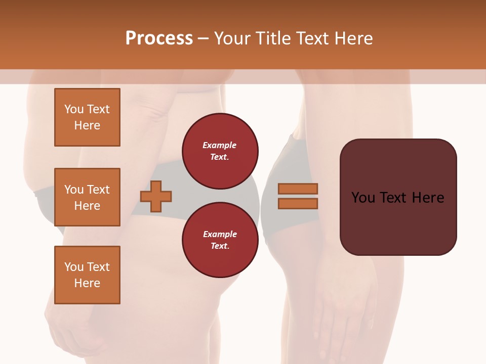 Isolated Woman Big PowerPoint Template