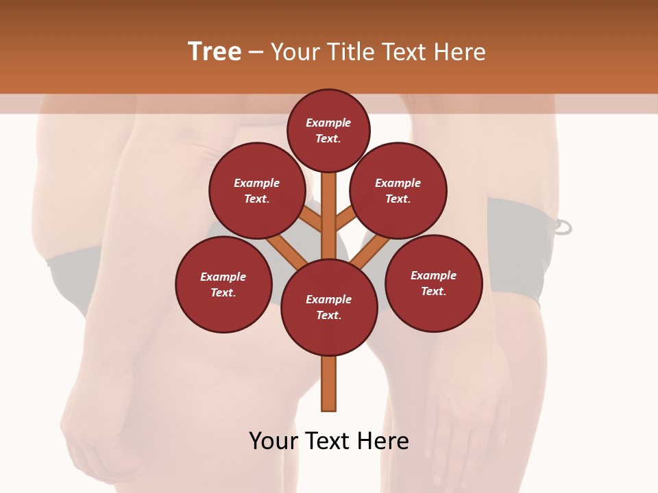 Isolated Woman Big PowerPoint Template