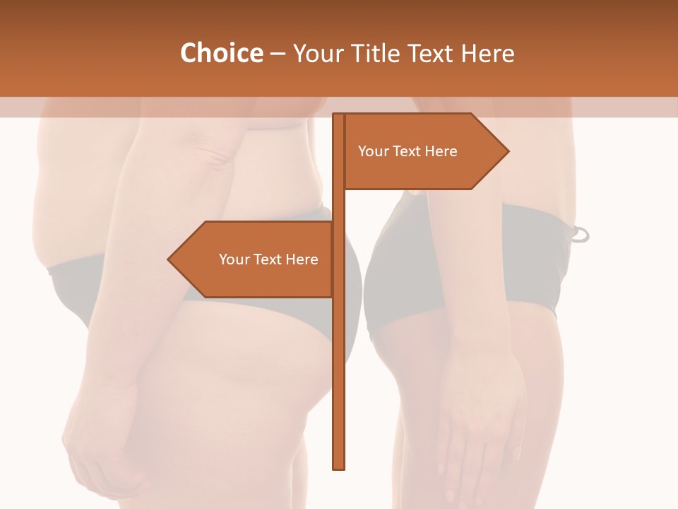 Isolated Woman Big PowerPoint Template