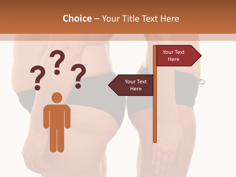 Isolated Woman Big PowerPoint Template