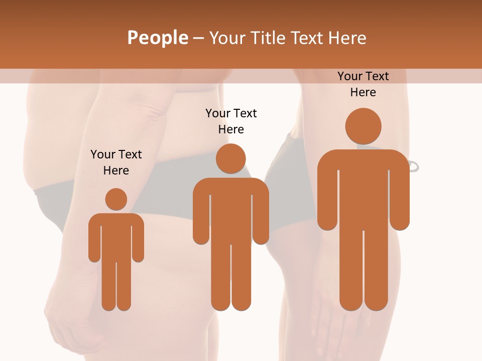 Isolated Woman Big PowerPoint Template