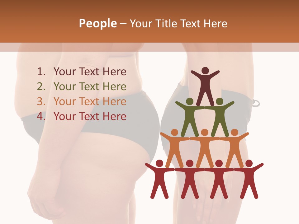 Isolated Woman Big PowerPoint Template