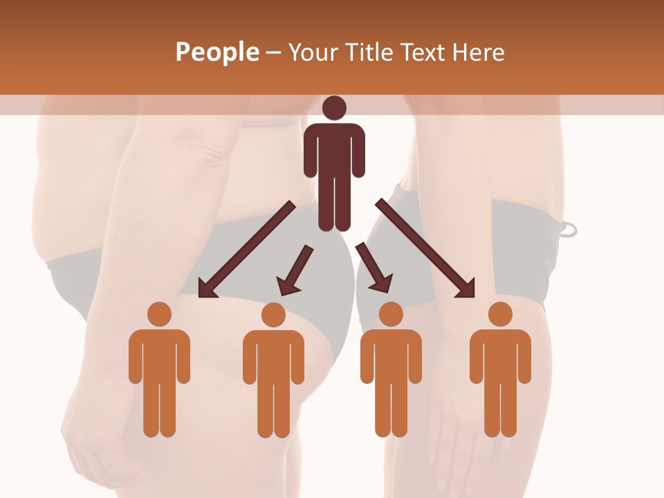 Isolated Woman Big PowerPoint Template