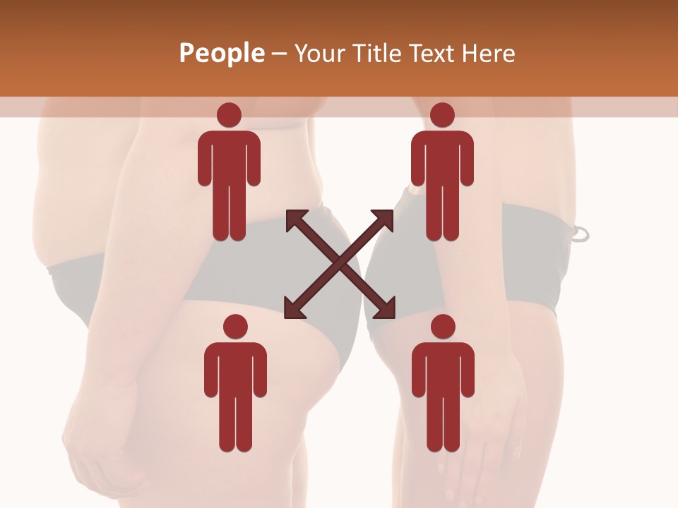 Isolated Woman Big PowerPoint Template