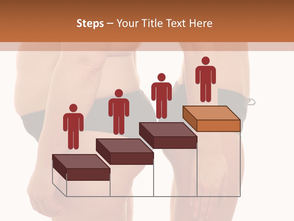 Isolated Woman Big PowerPoint Template