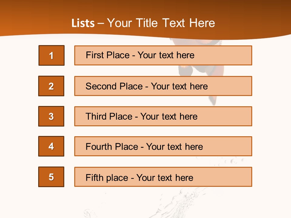 Orange Action Ocean PowerPoint Template