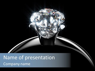 Gold Fashion Gem PowerPoint Template