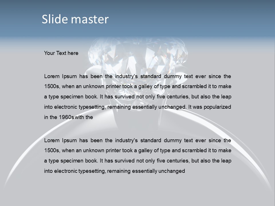 Gold Fashion Gem PowerPoint Template