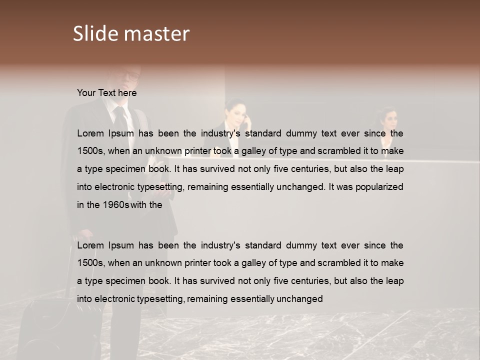 Beautiful Portrait Waiting PowerPoint Template