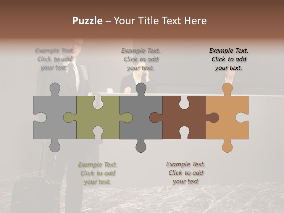 Beautiful Portrait Waiting PowerPoint Template