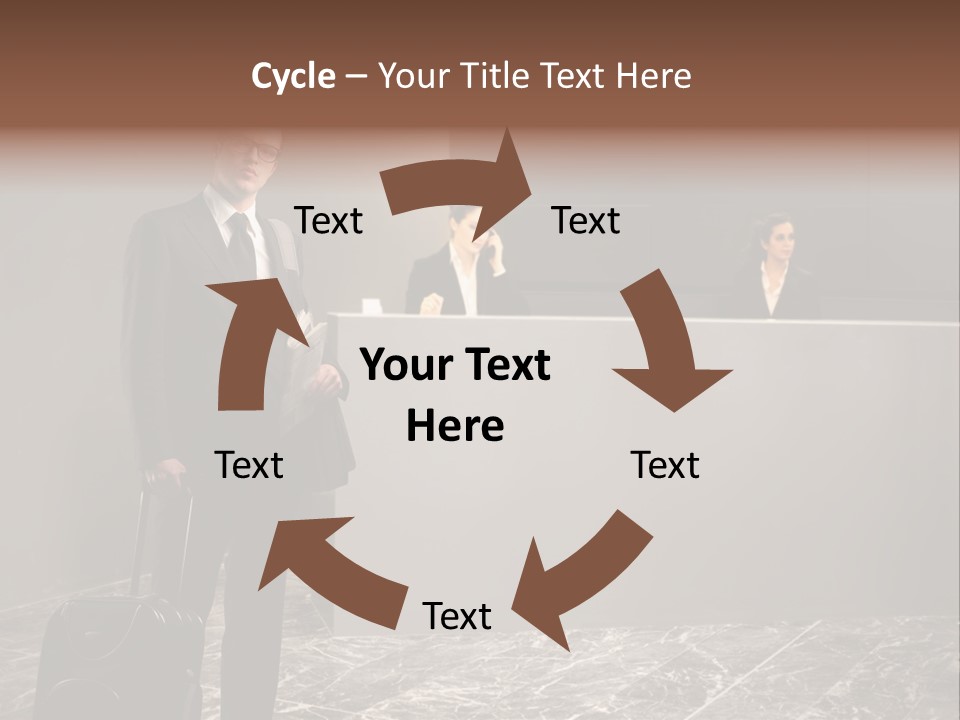 Beautiful Portrait Waiting PowerPoint Template