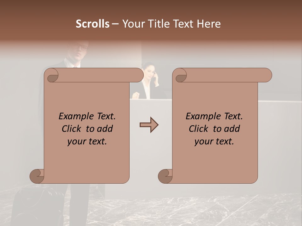 Beautiful Portrait Waiting PowerPoint Template