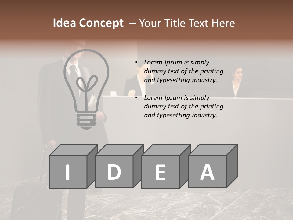 Beautiful Portrait Waiting PowerPoint Template