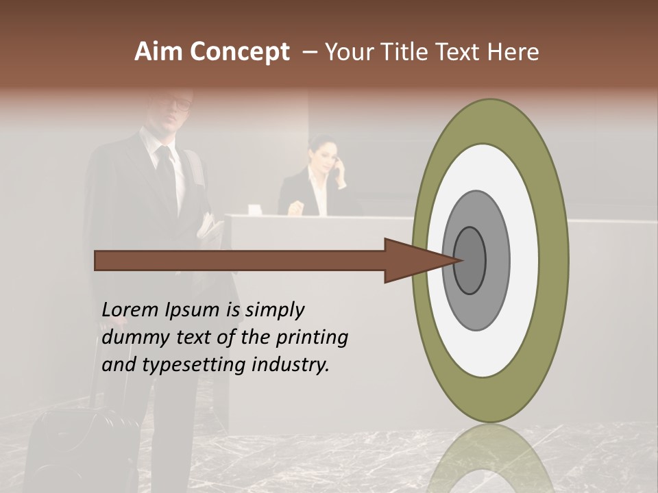 Beautiful Portrait Waiting PowerPoint Template