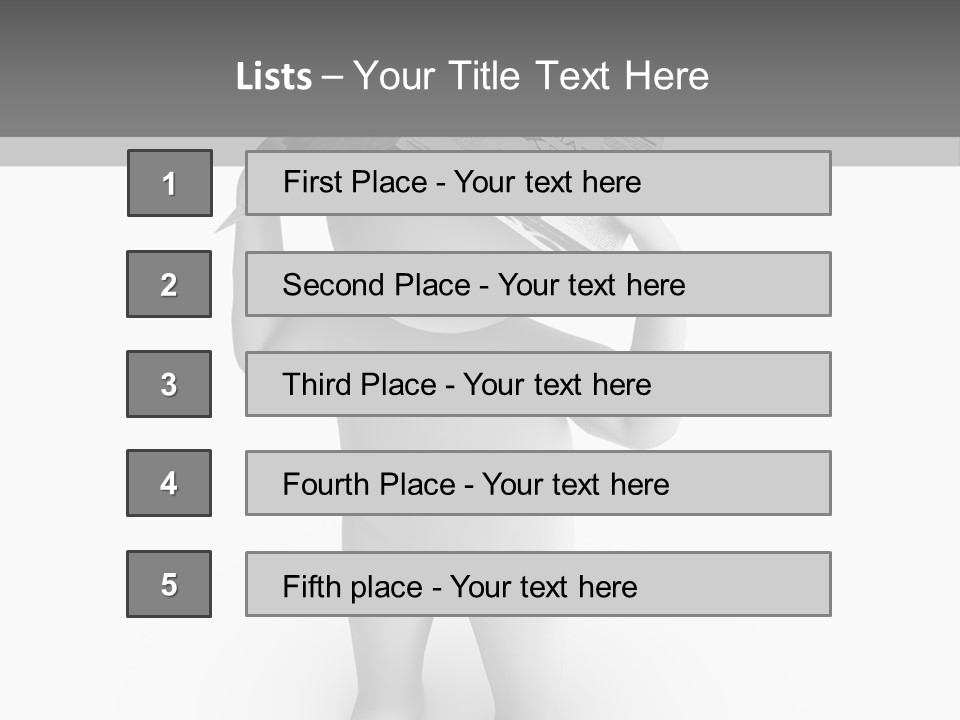 Male Power Confident PowerPoint Template