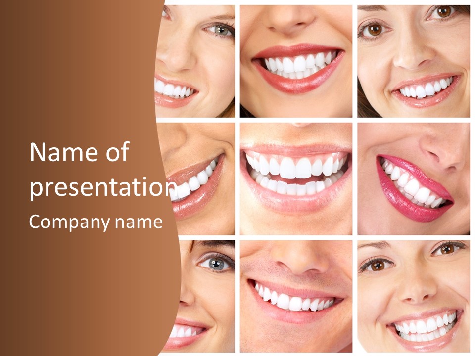 Background Mouth Female PowerPoint Template