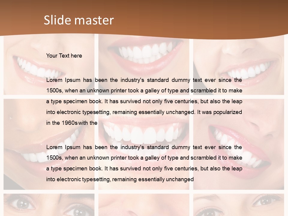 Background Mouth Female PowerPoint Template