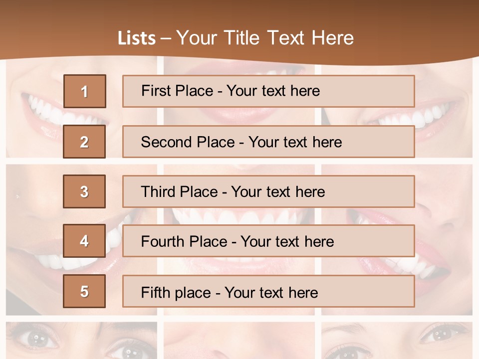 Background Mouth Female PowerPoint Template