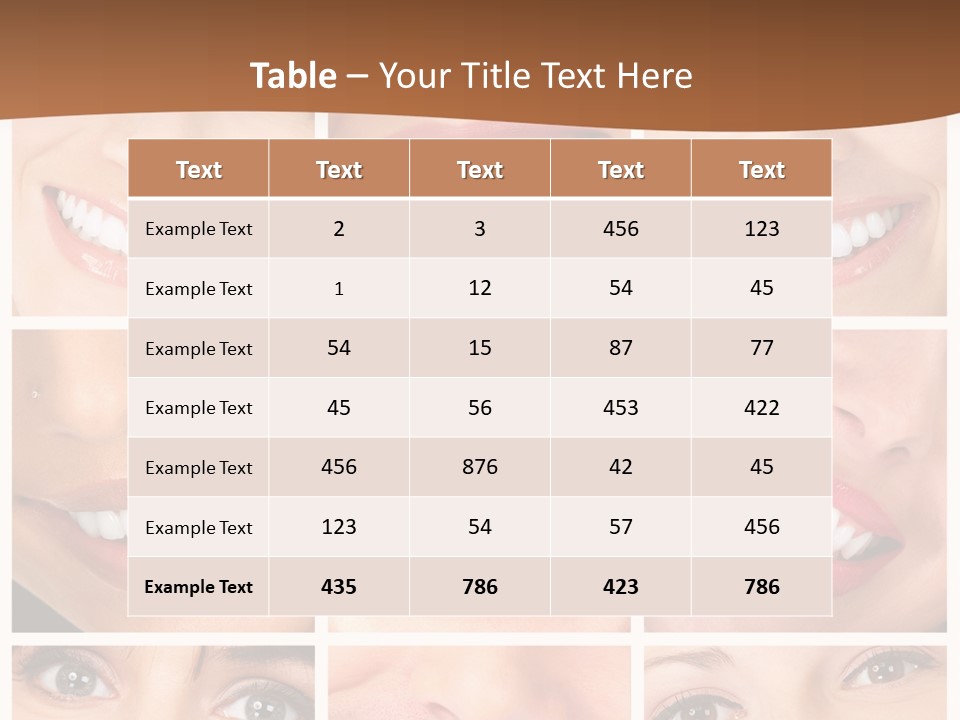 Background Mouth Female PowerPoint Template