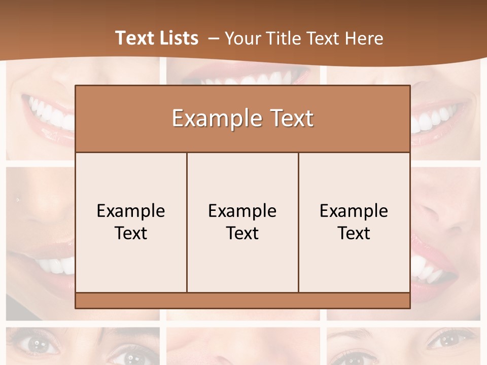 Background Mouth Female PowerPoint Template