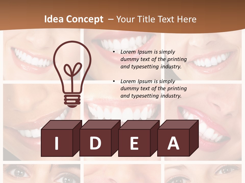 Background Mouth Female PowerPoint Template
