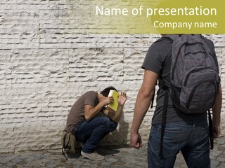 Casual Standing Confrontation PowerPoint Template