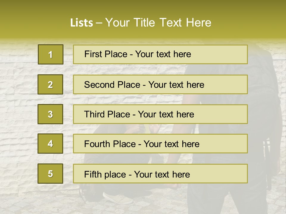 Casual Standing Confrontation PowerPoint Template