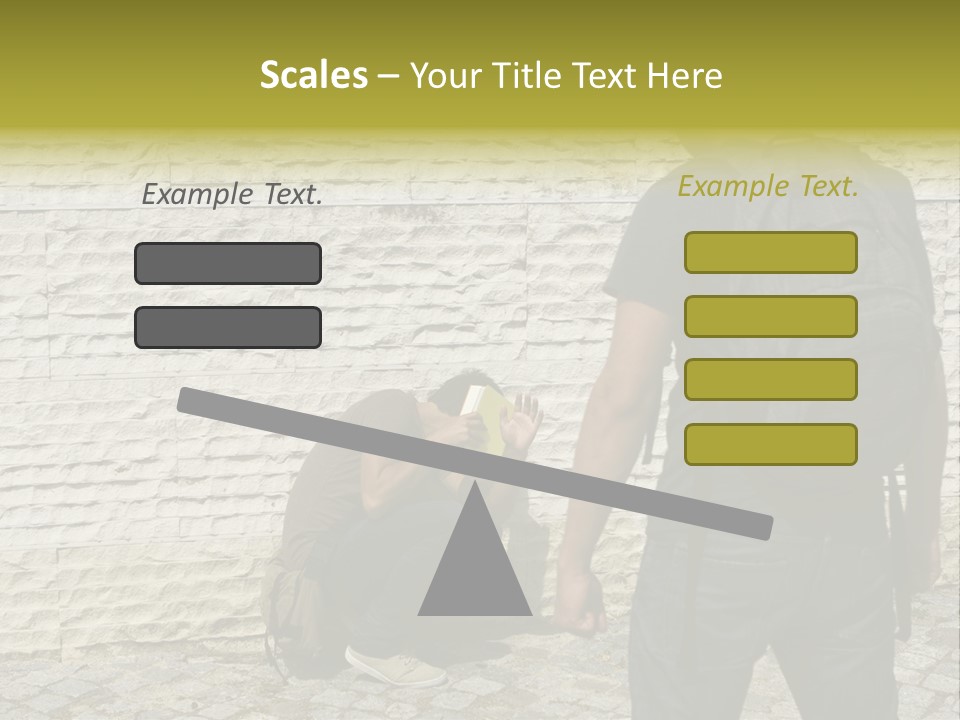 Casual Standing Confrontation PowerPoint Template