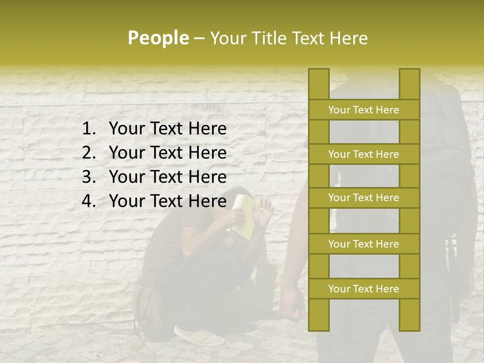 Casual Standing Confrontation PowerPoint Template