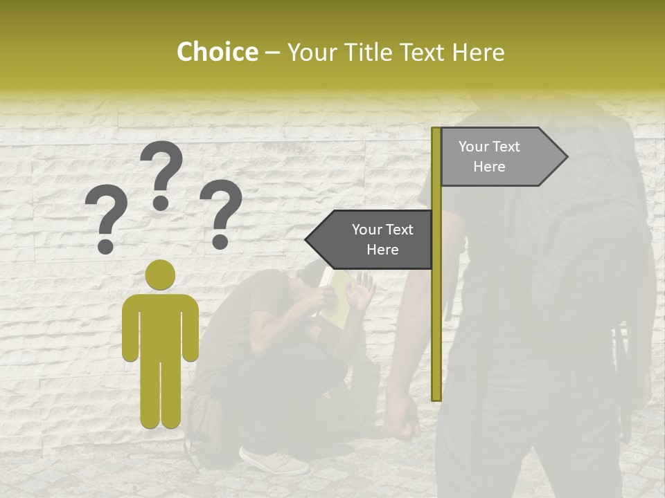 Casual Standing Confrontation PowerPoint Template