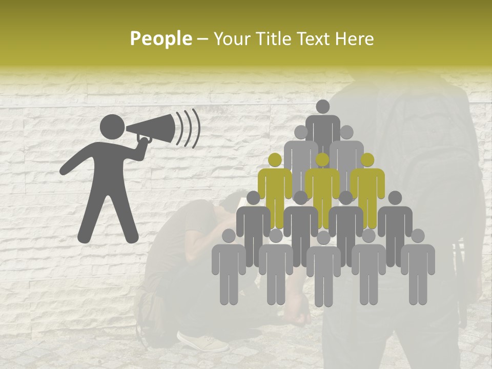 Casual Standing Confrontation PowerPoint Template